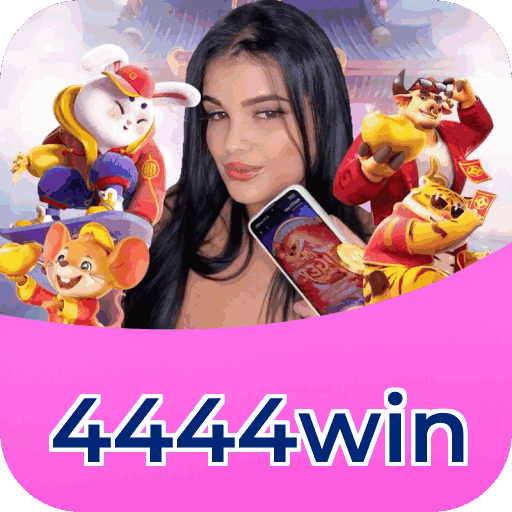Interface do aplicativo 4444win mostrando jogos disponíveis no iOS e Android